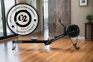 Concept2 RowErg Modell D Rudergerät mit Luftwiderstand und Standardbeinen, Schwarz – Bild 10