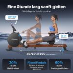 MERACH Magnet-Rudergerät mit 60 kg Widerstand, 16 Stufen und App-Steuerung – Bild 6