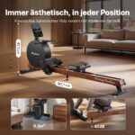 MERACH Magnet-Rudergerät mit 60 kg Widerstand, 16 Stufen und App-Steuerung – Bild 8