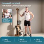 Skandika Torin P6-G Rudergerät aus Echtholz, 32 Magnetstufen, Bluetooth und Kinomap, bis 150 kg – Bild 8