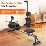 YAMO Wasser-Rudergerät mit 16 L Tank, 6 Widerstandsstufen, Bluetooth und Tablethalter, bis 158 kg – Bild 8