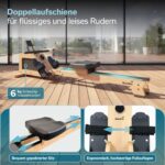Skandika Torin P6-G Rudergerät aus Echtholz, 32 Magnetstufen, Bluetooth und Kinomap, bis 150 kg – Bild 6
