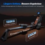 MERACH R15B1 Rudergerät mit 40 kg Magnetwiderstand und 16 Widerstandsstufen – Bild 7