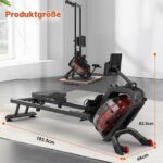 PASYOU Wasser-Rudergerät mit Bluetooth, Kinomap, vertikaler Lagerung und Rollen, bis 150 kg – Bild 8