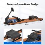 MERACH Wasser-Rudergerät aus Holz, 180° klappbar, für das Training zu Hause – Bild 9