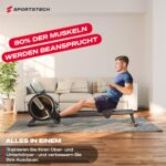 Sportstech PROwer Rudergerät mit leisem Magnetwiderstand und 32 Widerstandsstufen – Bild 8