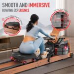 JOROTO Wasser-Rudergerät aus Eiche, klappbar, Bluetooth-Display, Tablethalterung, bis 150 kg – Bild 7