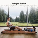 MERACH Wasser-Rudergerät aus Holz, 180° klappbar, für das Training zu Hause – Bild 6