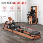 JOROTO Wasser-Rudergerät aus Eiche, klappbar, Bluetooth-Display, Tablethalterung, bis 150 kg – Bild 5