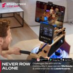 Sportstech WRX1000 Wasser-Rudergerät aus Massivholz, klappbar, LED-Wassertank und App-Anbindung – Bild 6