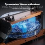 MERACH Wasser-Rudergerät aus Holz, 180° klappbar, für das Training zu Hause – Bild 5