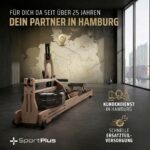 SportPlus Wasser-Rudergerät aus Eichenholz, klappbar, für Nutzer bis 150 kg und 200 cm – Bild 7