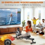 DMASUN Magnet-Rudergerät mit 16 Widerstandsstufen, App, LCD-Display und Doppelschienen, bis 160 kg – Bild 6